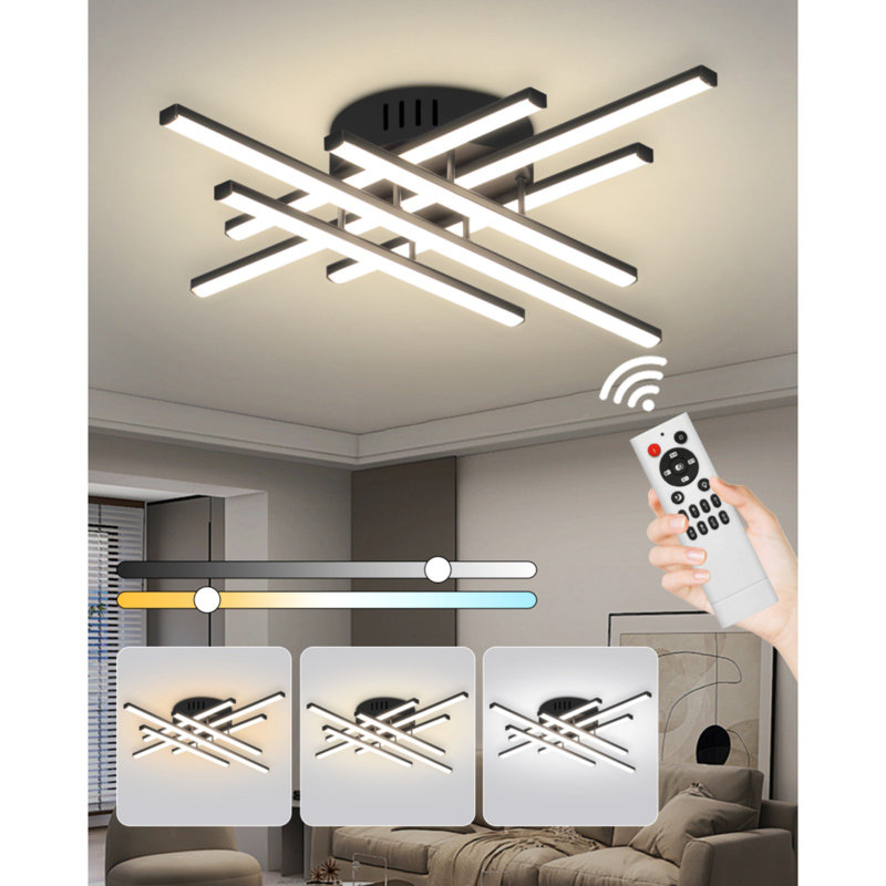 Wrought Studio Living Room Ceiling Light, Modern Color Changing LED